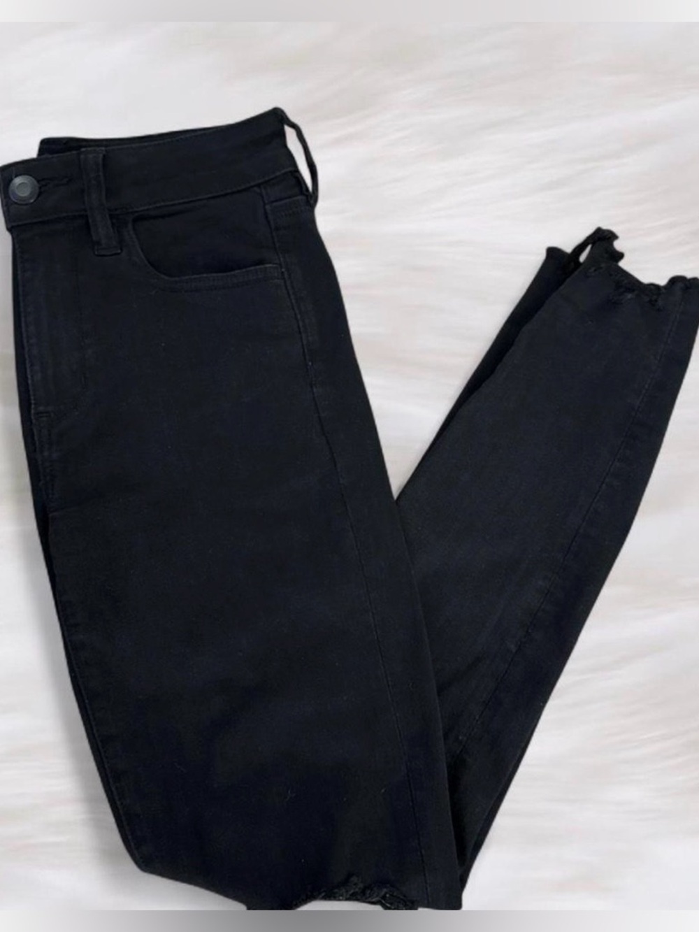 American Eagle Outfitters Black Distressed Skinny Jeans